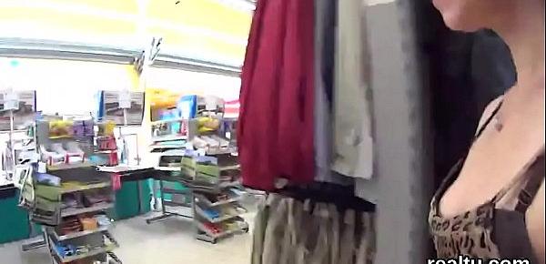  Breathtaking czech chick is tempted in the shopping centre and fucked in pov